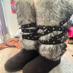 Furry boots
